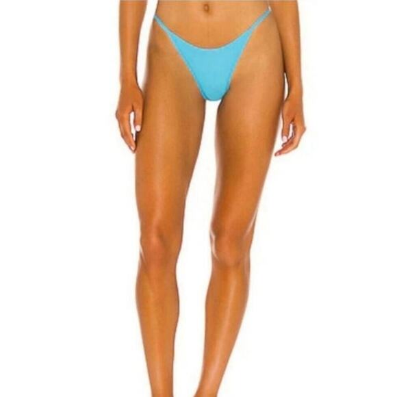 L*Space Jay Bikini Bottom Bitsy Cut in Aqua Blue Size Large - Picture 1 of 3